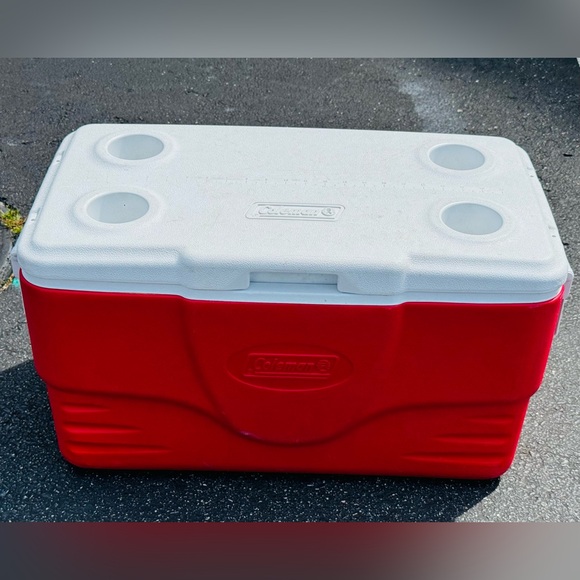 Coleman Party Supplies Coleman Hard Plastic Cooler Model 6286 Red